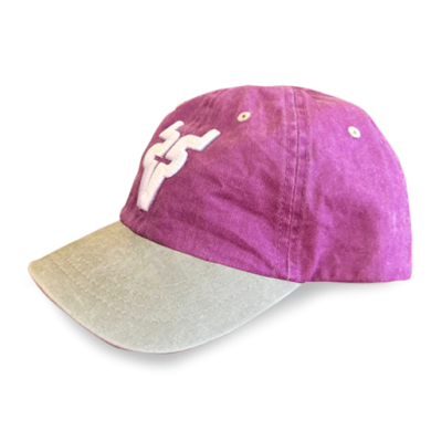 Gorra gabardina Deslavada rosa VU