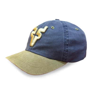 Gorra gabardina deslavada azul/verde VU