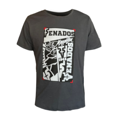 Playera Venadito Collage Gris Dama