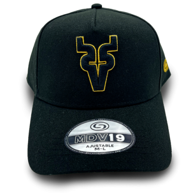 Gorra Negra Monograma Gold