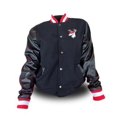 Jacket Negro Vinil Venadito Unisex G