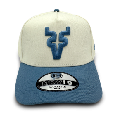 Gorra Ajustable Hueso Monograma Azul