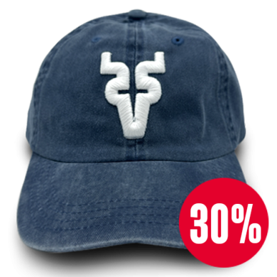 Gorra gabardina deslavada azul VU