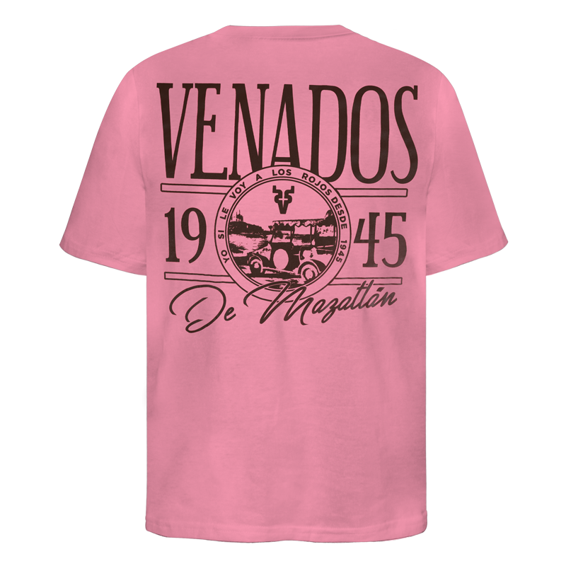 Playera VN2 Escudo 1945 Rosa Oversize