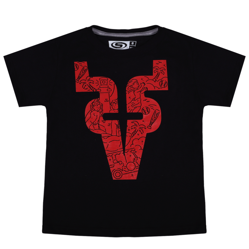 Playera Ngo/Rojo V Figuras Infantil