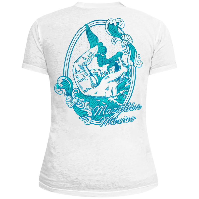 Playera Espuma de Mar Bco Dama