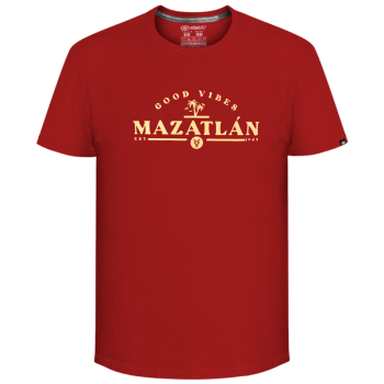 Playera Mazatlán Good Vibes Rojo Caballero