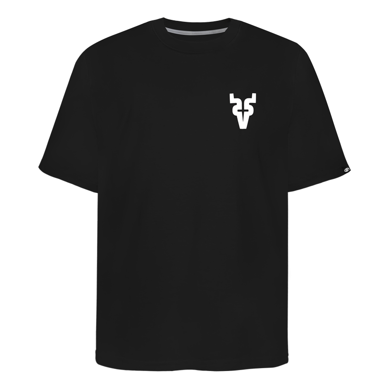 Playera VN2 Emblemas Gris Oversize Adulto