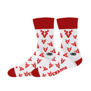 Calceta Bco/Rojo Logos