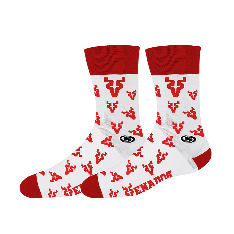 Calceta Bco/Rojo Logos