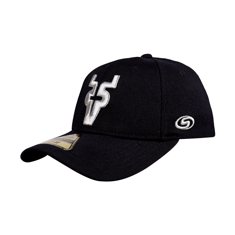 Gorra Venados Flex Premium Negra V Plata