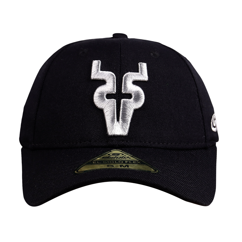 Gorra Venados Flex Premium Negra V Plata