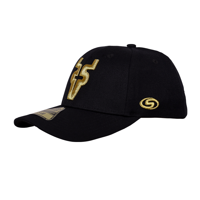 Gorra Venados Flex Premium Negra V Dorado