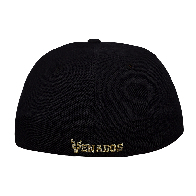 Gorra Venados Flex Premium Negra V Dorado