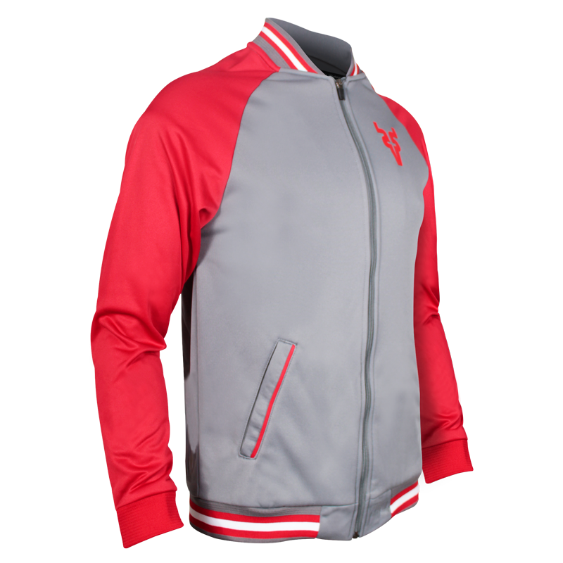 Jacket Venados Light Bomber Gris/Rojo
