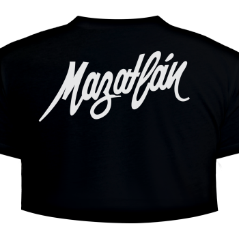 Playera Venados Crop Top Negra Dama