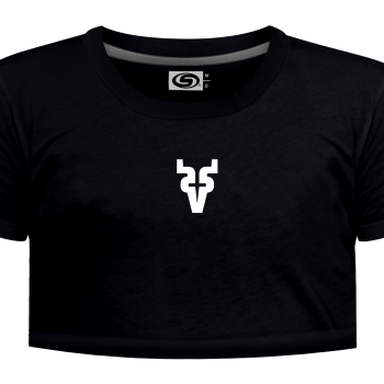 Playera Venados Crop Top Negra Dama