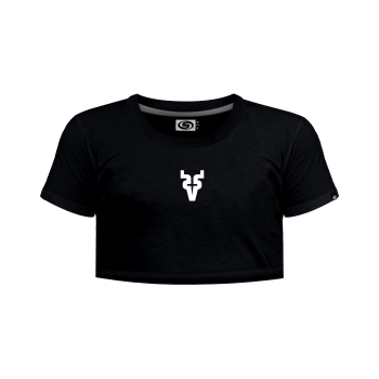 Playera Venados Crop Top Negra Dama