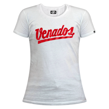 Playera Venados Cursiva Blanco Dama