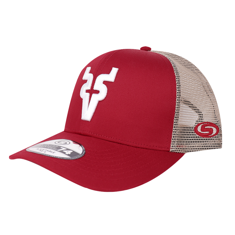 Gorra AML74 Malla Beige/Roja V